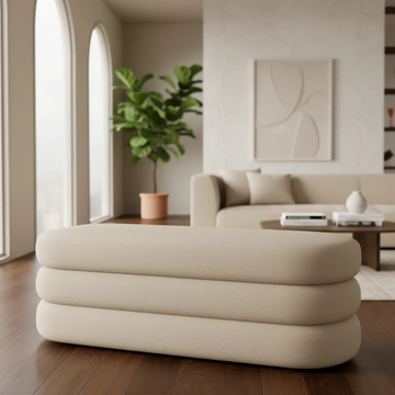 Banco Recamier Puff Cookie Baú 110 Cm - Zahav Estofados