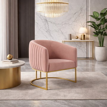 Kit 02 Poltrona Decorativa Glow Veludo Base Aço Zahav