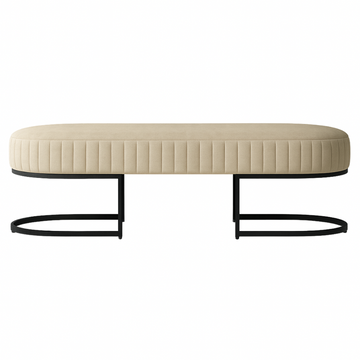 Recamier Glow 110cm Puff Premium Sala E Quarto Base Preto