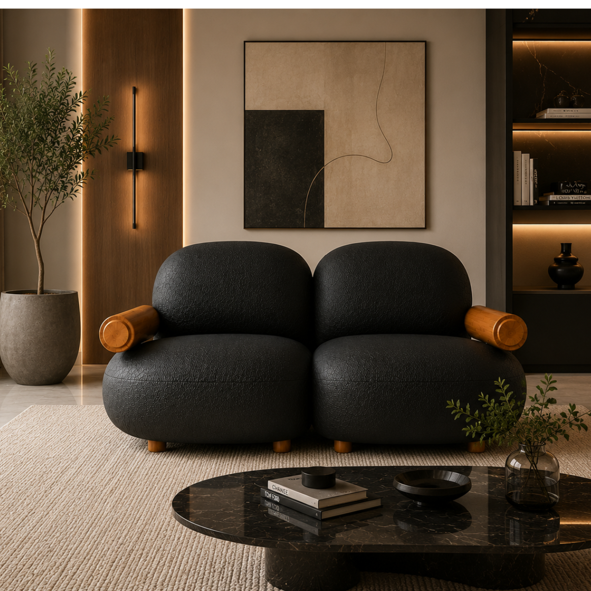 sofaleaf180preto