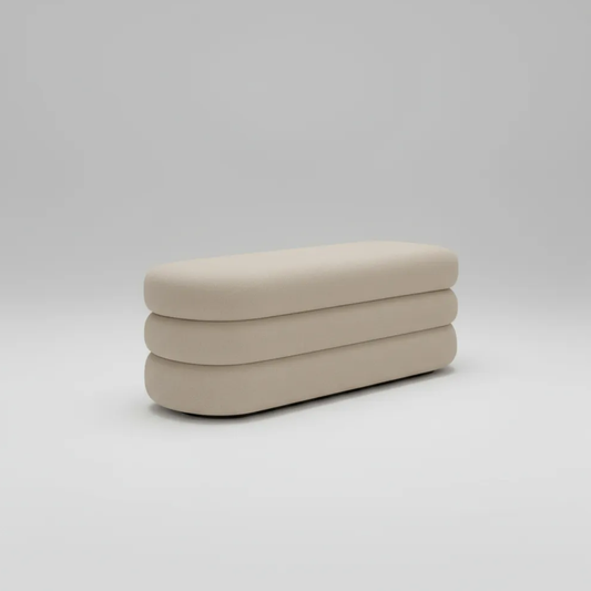 Banco Recamier Puff Cookie Baú 110 Cm - Zahav Estofados