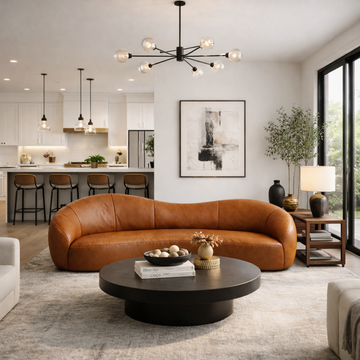 Sofá Star 210 cm Orgânico Decorativo | Design Exclusivo Zahav Estofados